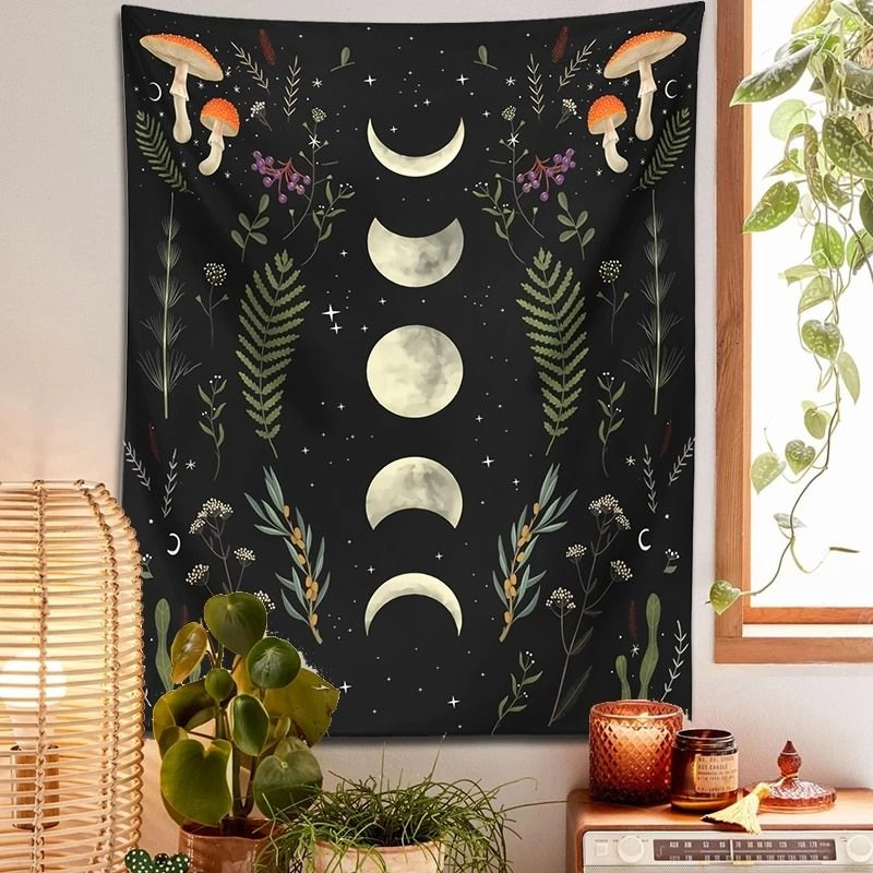 Tapestry z grzybami Moon Garden