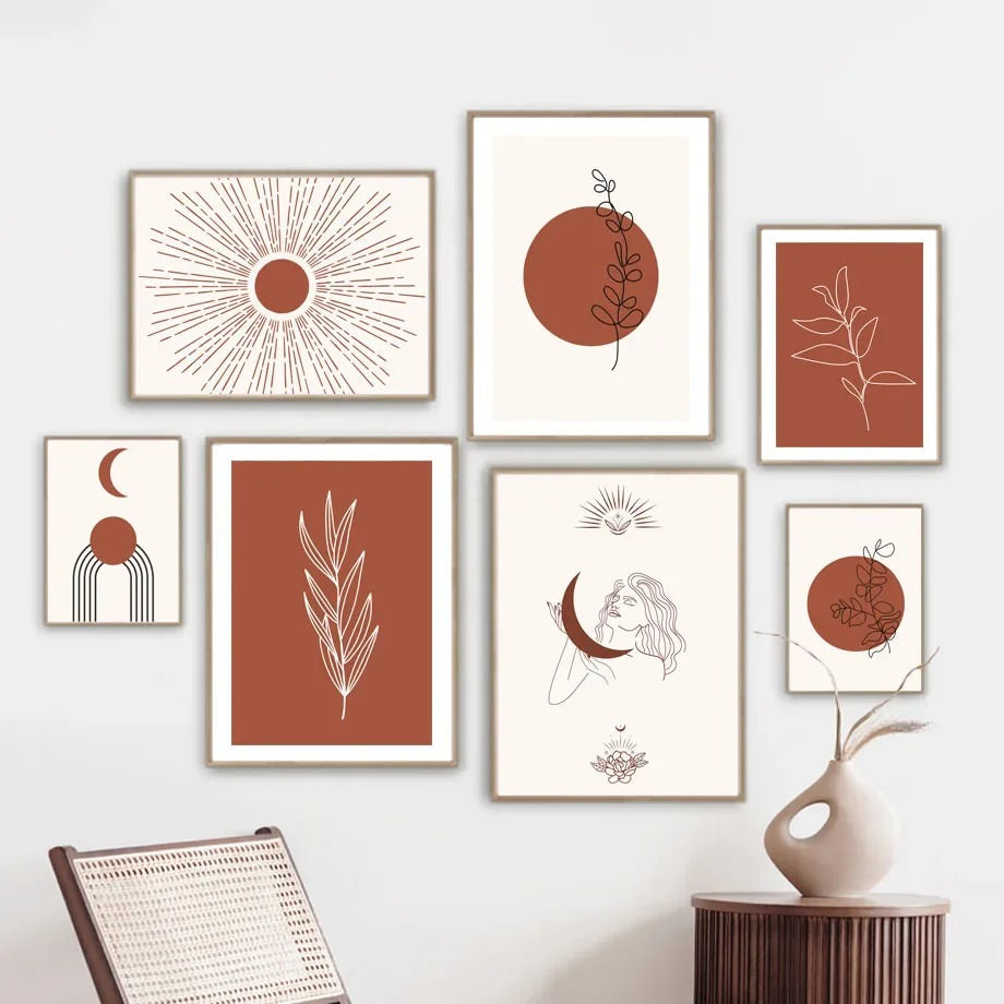 Plakaty na płótnie w stylu boho Moongirl