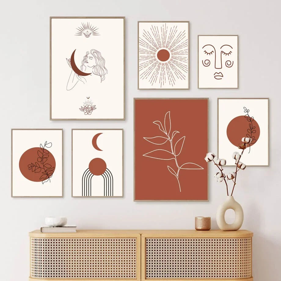 Plakaty na płótnie w stylu boho Moongirl