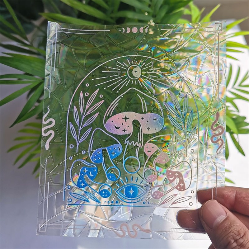 Naklejki z magią grzybów i łapaczem słońca