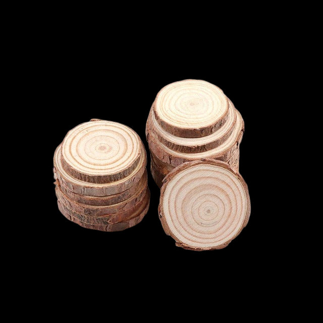 Naturalne podkładki z drewnianych plasterków