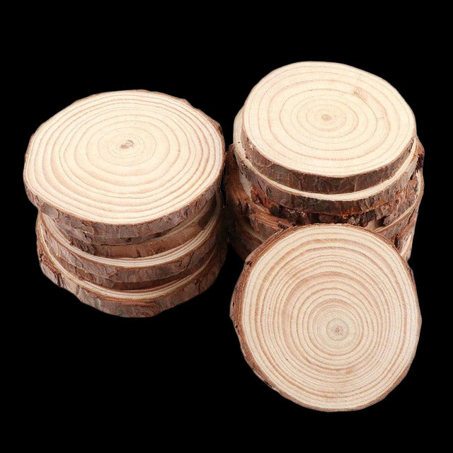 Naturalne podkładki z drewnianych plasterków