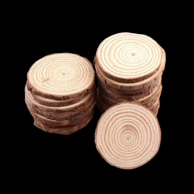 Naturalne podkładki z drewnianych plasterków