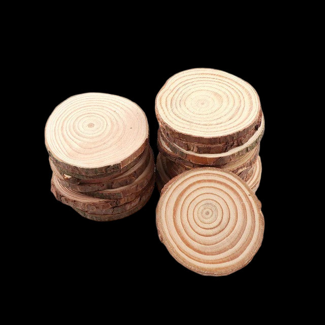 Naturalne podkładki z drewnianych plasterków