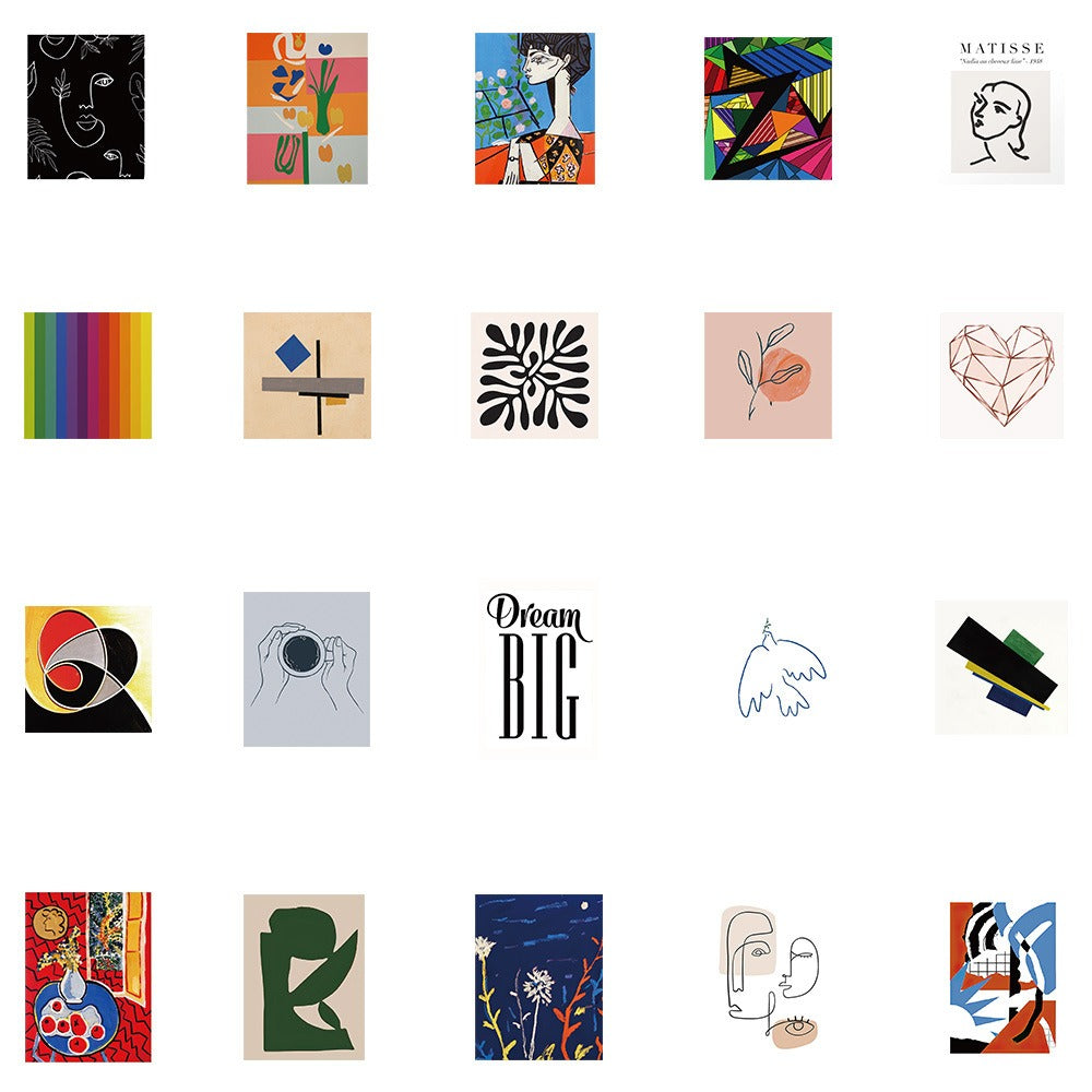 Zestaw Nakletek z Konturami Sztuki