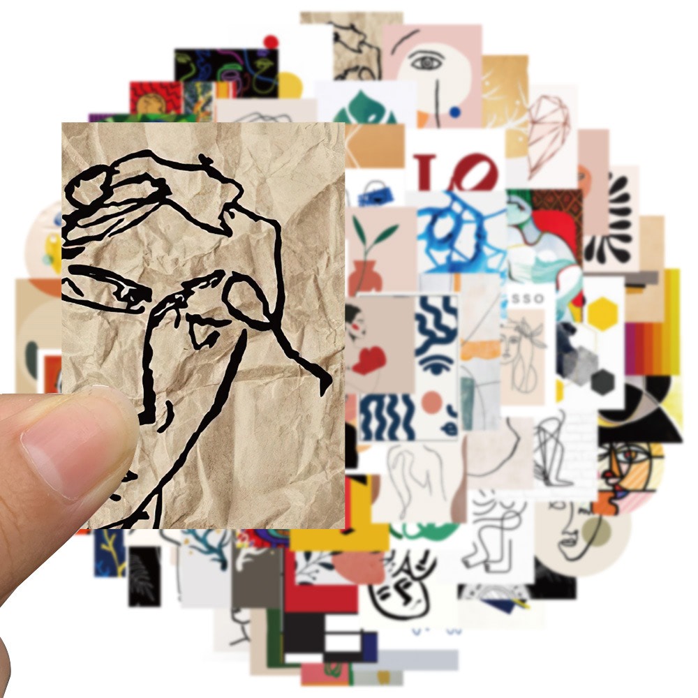 Zestaw Nakletek z Konturami Sztuki