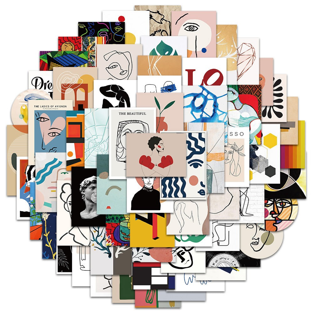 Zestaw Nakletek z Konturami Sztuki