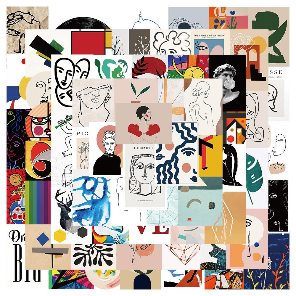 Zestaw Nakletek z Konturami Sztuki