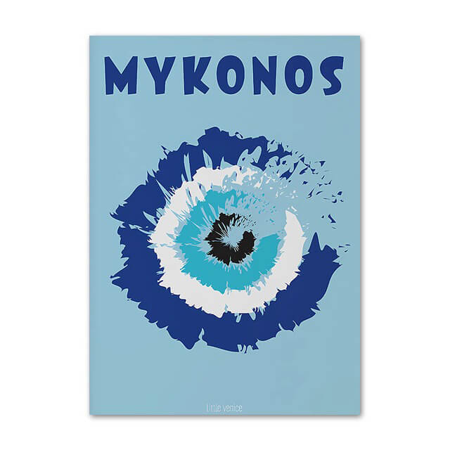 Plakaty na płótnie na ścianę w kolorze jasnopomarańczowym i niebieskim