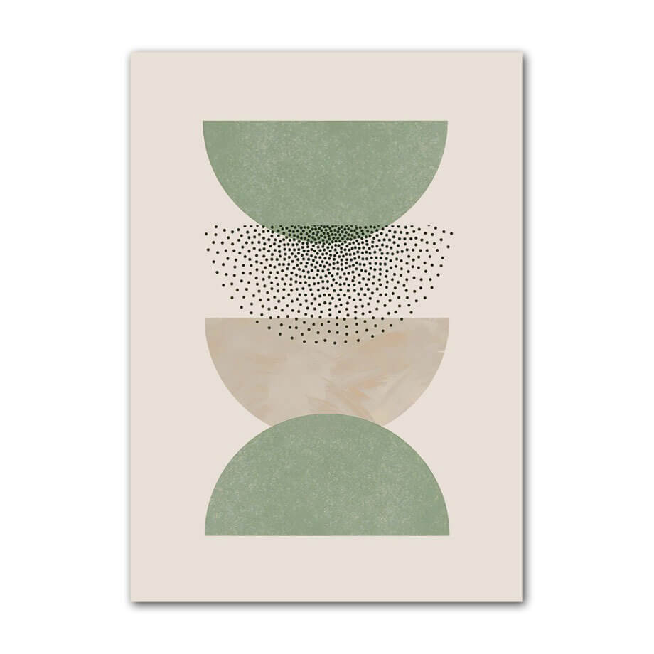 Plakaty na płótnie z jasnozielonymi kształtami