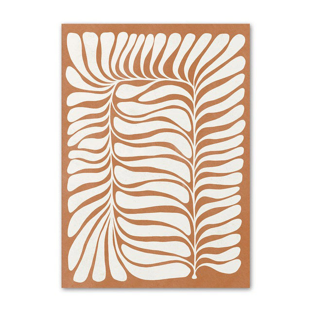 Pastelowe Brązowe Kwiaty Plakaty na Płótnie