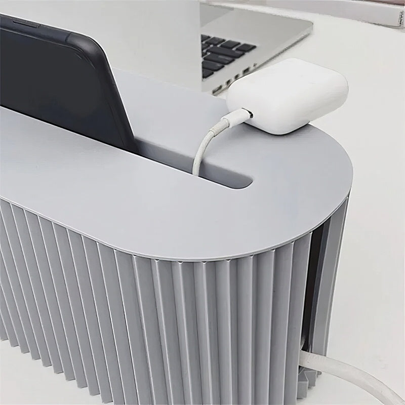 Organizer przewodów z poszerzeniem na listwie plisowanej