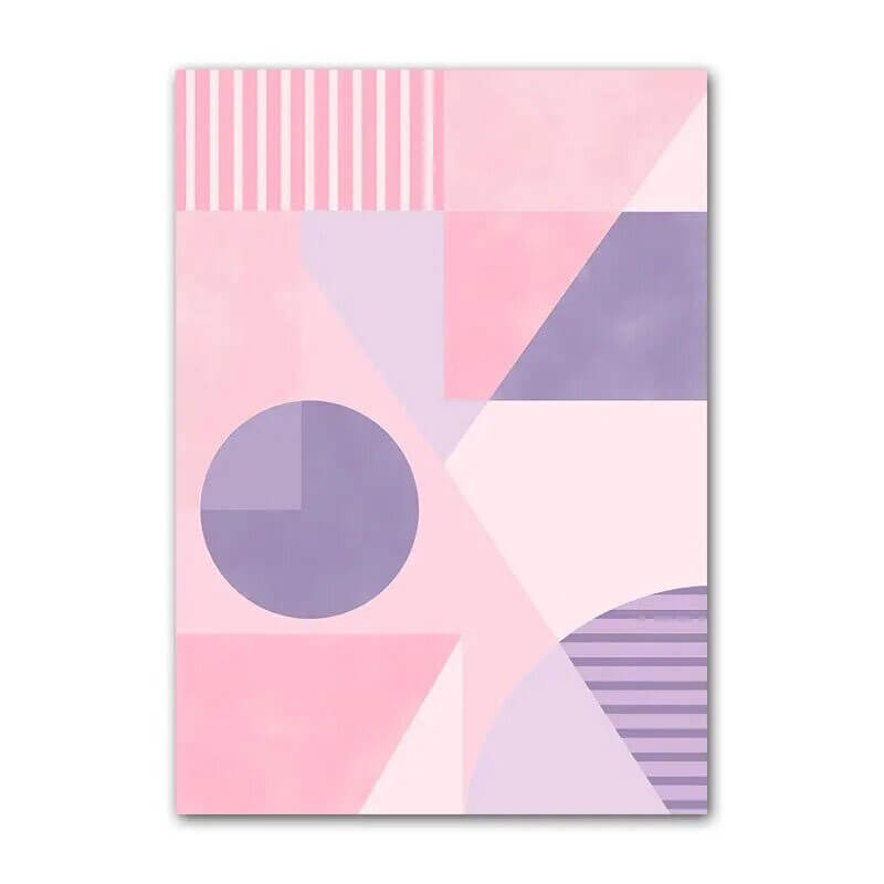 Fioletowe plakaty na płótnie z minimalistyczną sztuką