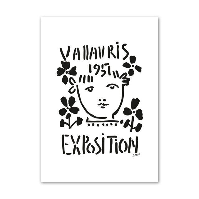 Plakaty na płótnie z szkicami konturów Picassa