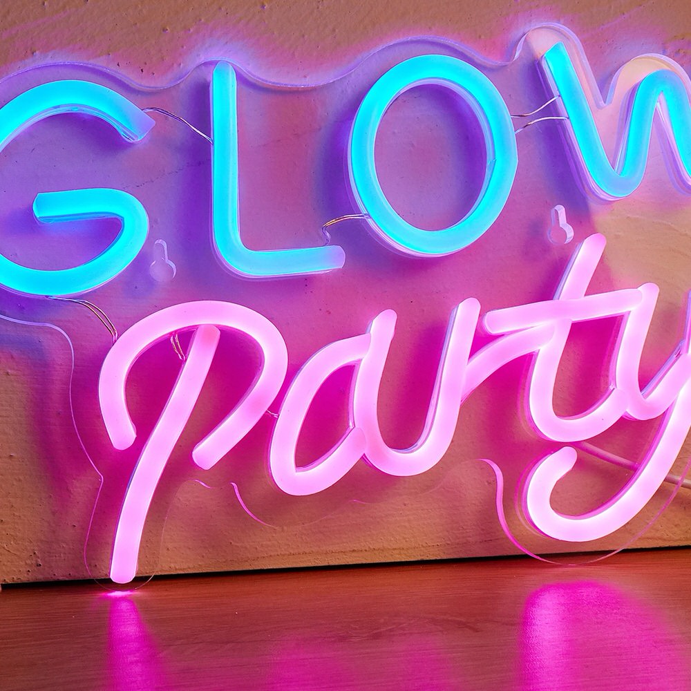 Naświetlacz Neonowy LED w kolorze niebieskim i różowym do Glow Party