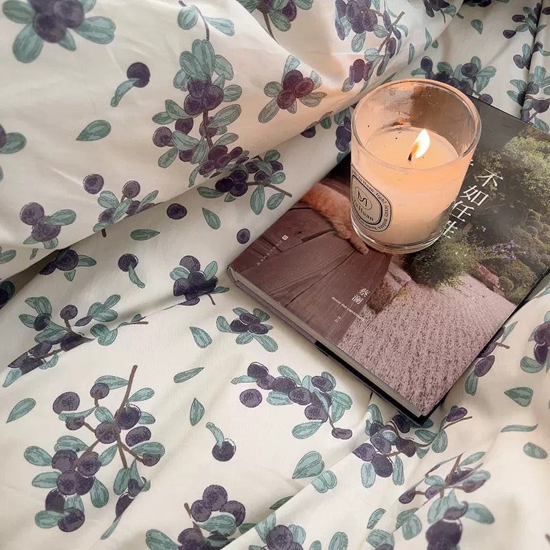 Zestaw pościeli z nadrukiem drzewa śliwki