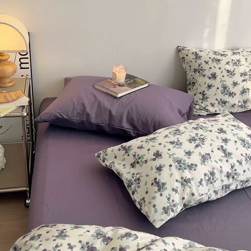 Zestaw pościeli z nadrukiem drzewa śliwki