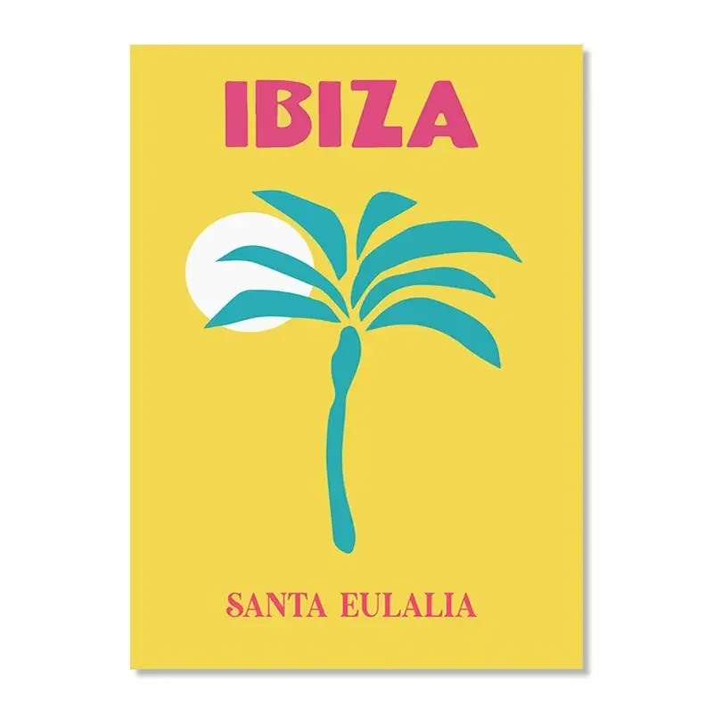 Plakaty z pastelowymi miastami w stylu preppy