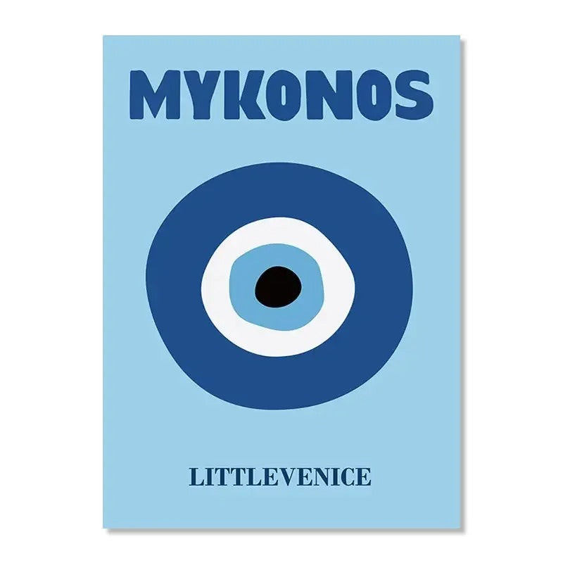 Plakaty z pastelowymi miastami w stylu preppy