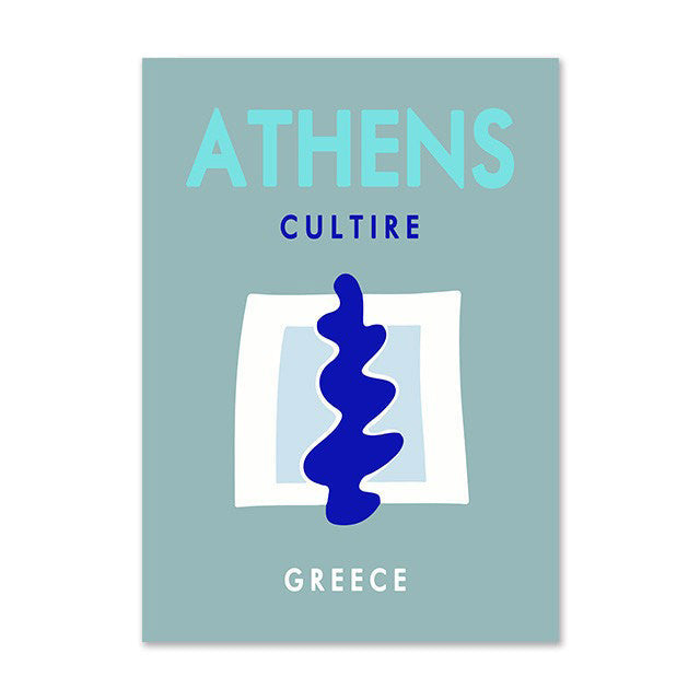 Plakaty z miastami Preppy Bright Canvas