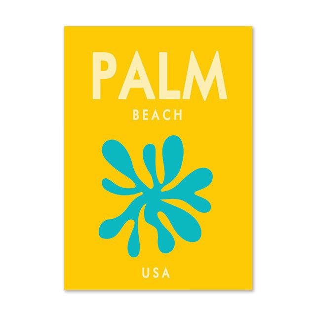 Plakaty z miastami Preppy Bright Canvas