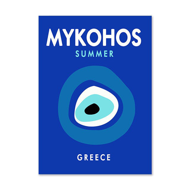 Plakaty z miastami Preppy Bright Canvas