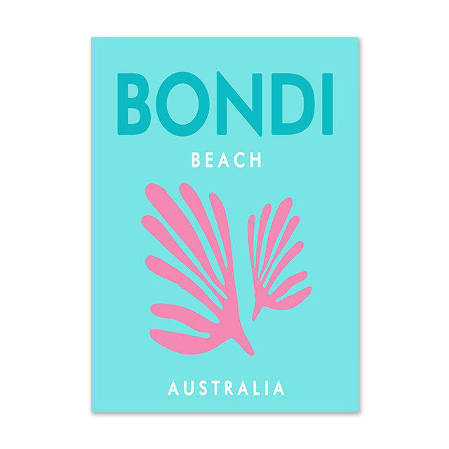 Plakaty z miastami Preppy Bright Canvas