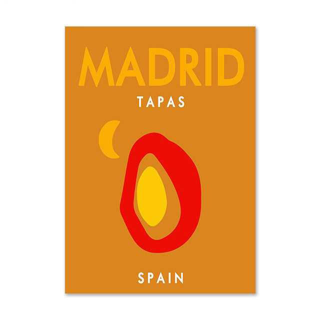 Plakaty z miastami Preppy Bright Canvas