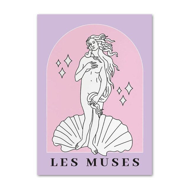 Postery z płótna w pastelowym fioletowym kolorze