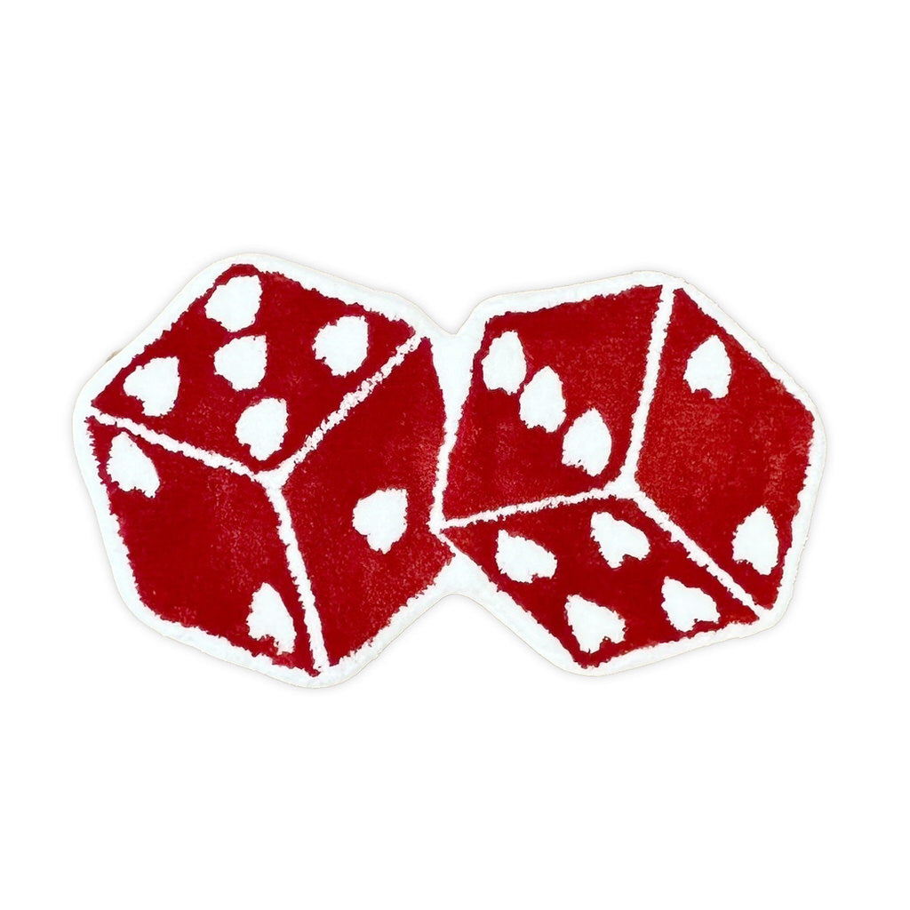 Dywanik dekoracyjny z czerwonymi sercami i wyściełanymi wypustkami