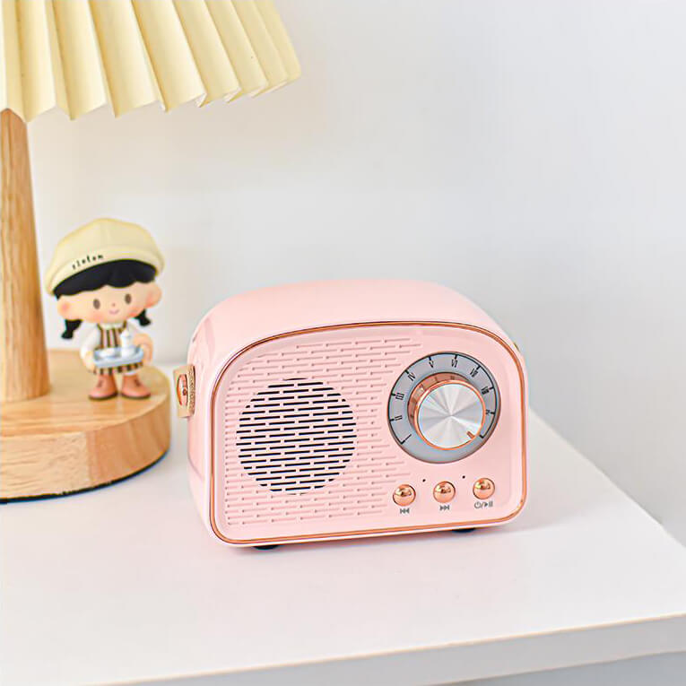 Retro okrągły głośnik Bluetooth radiowy