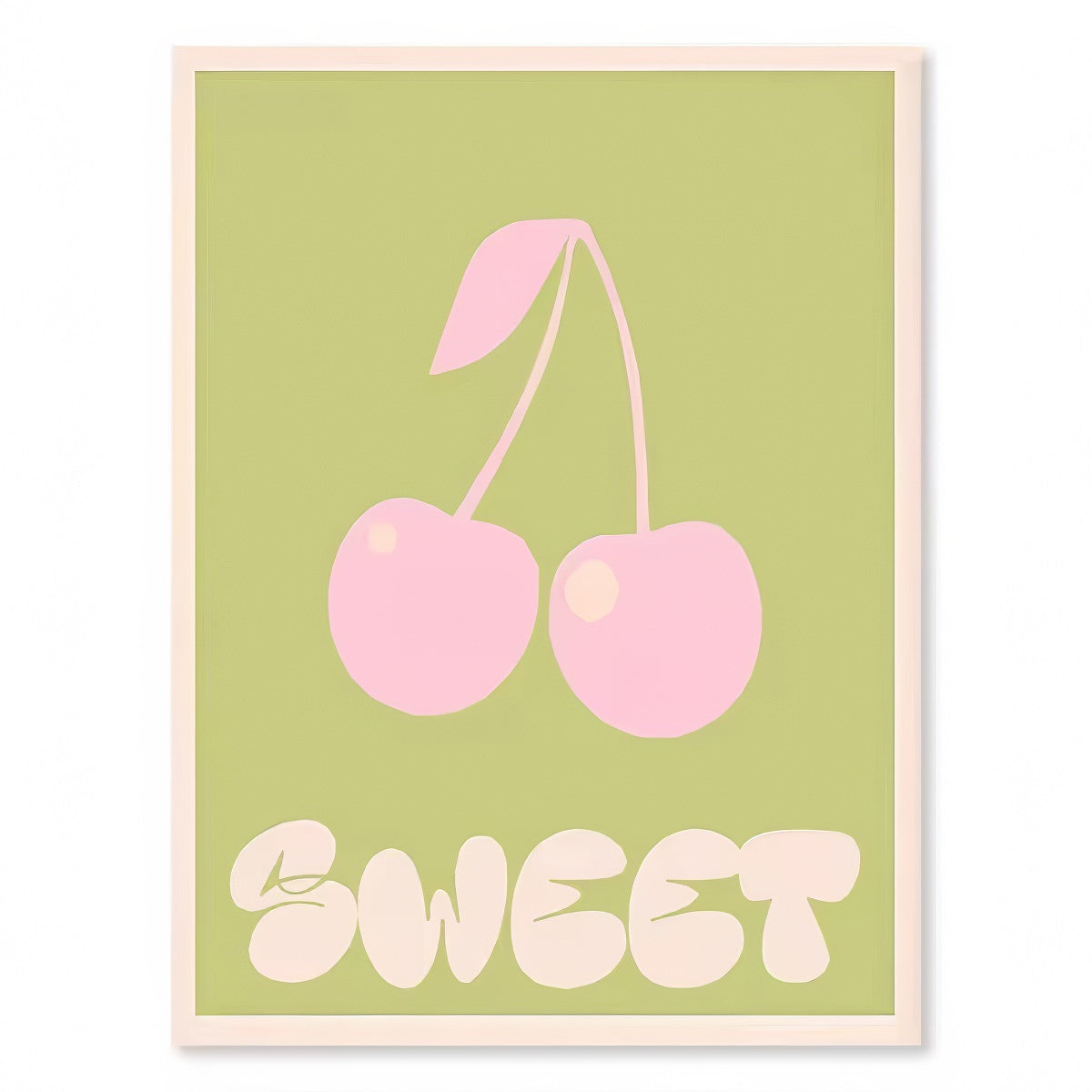 Postery z falistym poppym zielonym płótnem