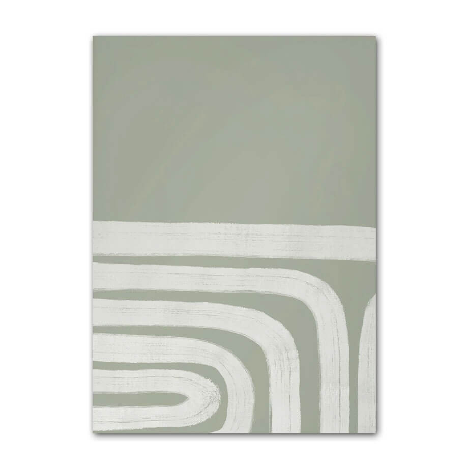 Zielone Szałwiowe Estetyczne Plakaty na Płótnie