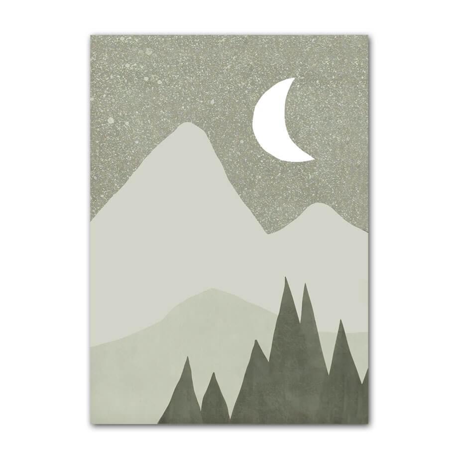 Zielone Szałwiowe Estetyczne Plakaty na Płótnie