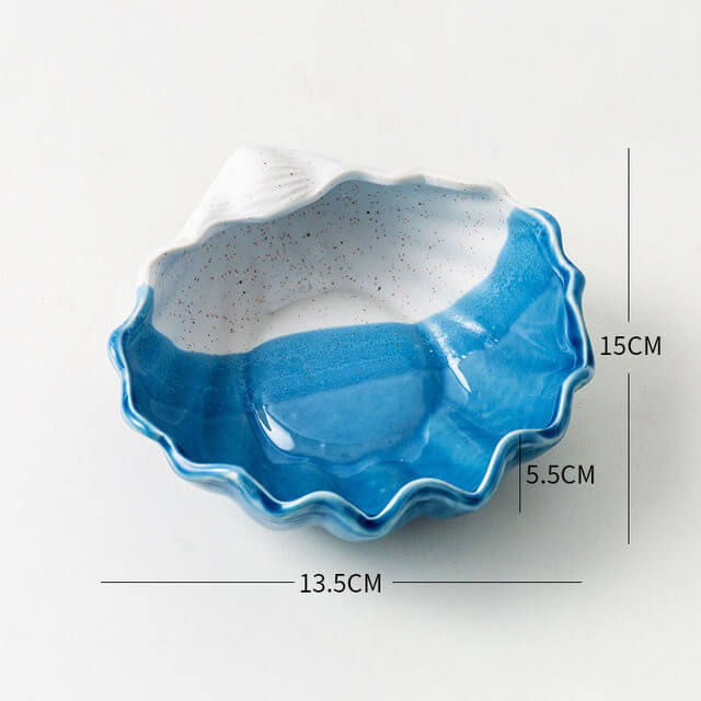 Ceramiczna taca na biżuterię w kształcie muszli