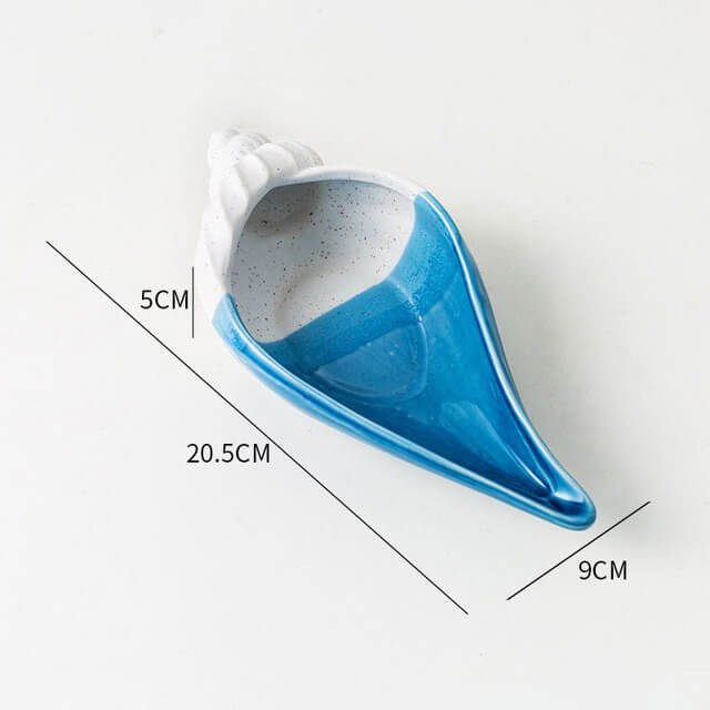 Ceramiczna taca na biżuterię w kształcie muszli