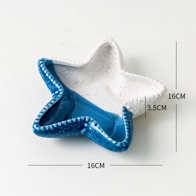 Ceramiczna taca na biżuterię w kształcie muszli