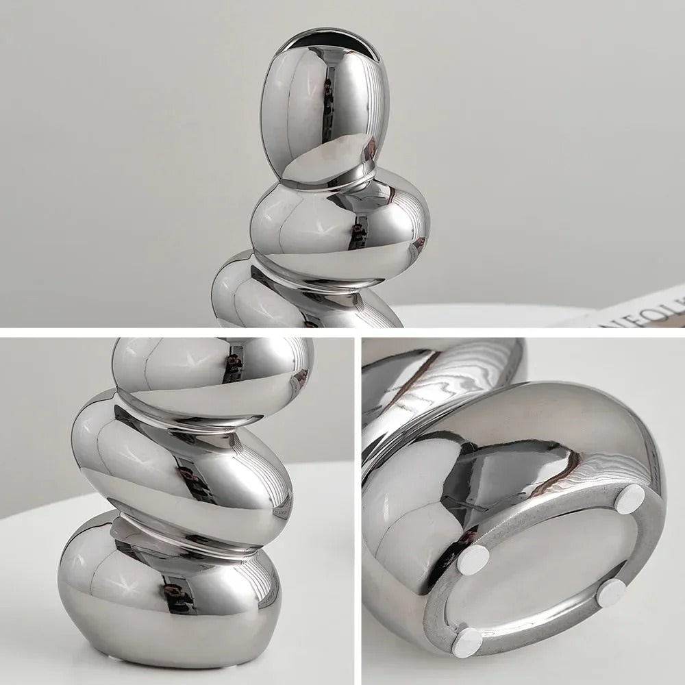 Stojąca kamienna nowoczesna ceramiczna waza