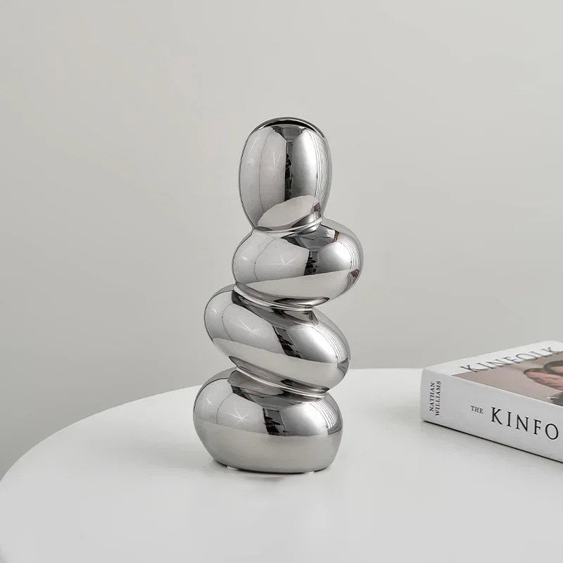 Stojąca kamienna nowoczesna ceramiczna waza