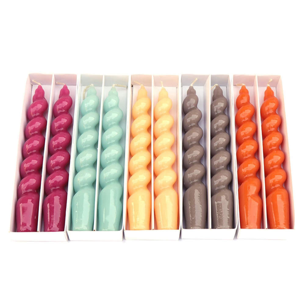 Podwójny zestaw błyszczących świec zawirowanych