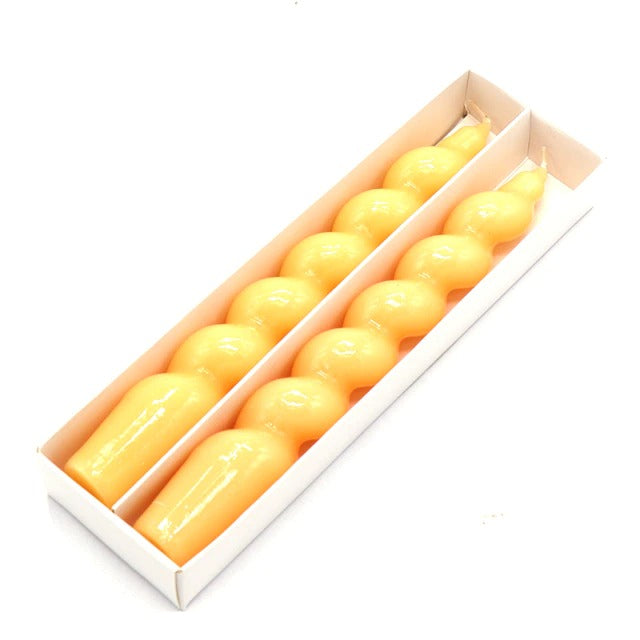 Podwójny zestaw błyszczących świec zawirowanych