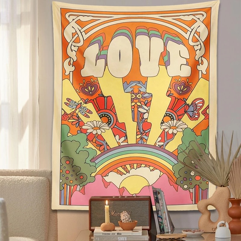 LOVE Tkanina w stylu lat 70.