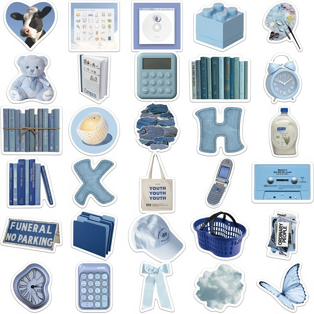 Zestaw Nakletek Bluecore Aesthetic