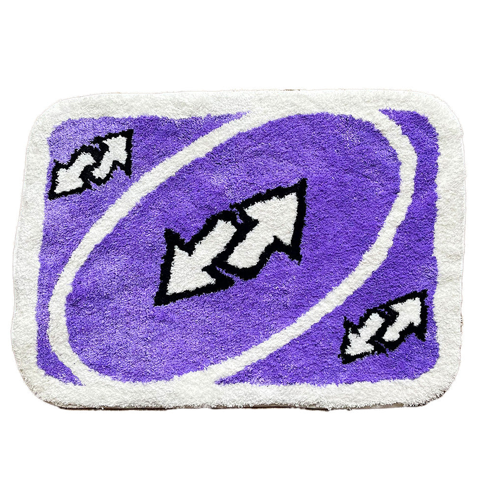 Odwrotna karta dywanik z włochatym akcentem