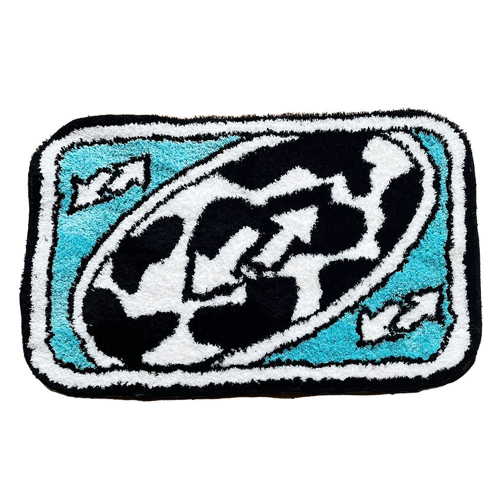 Odwrotna karta dywanik z włochatym akcentem