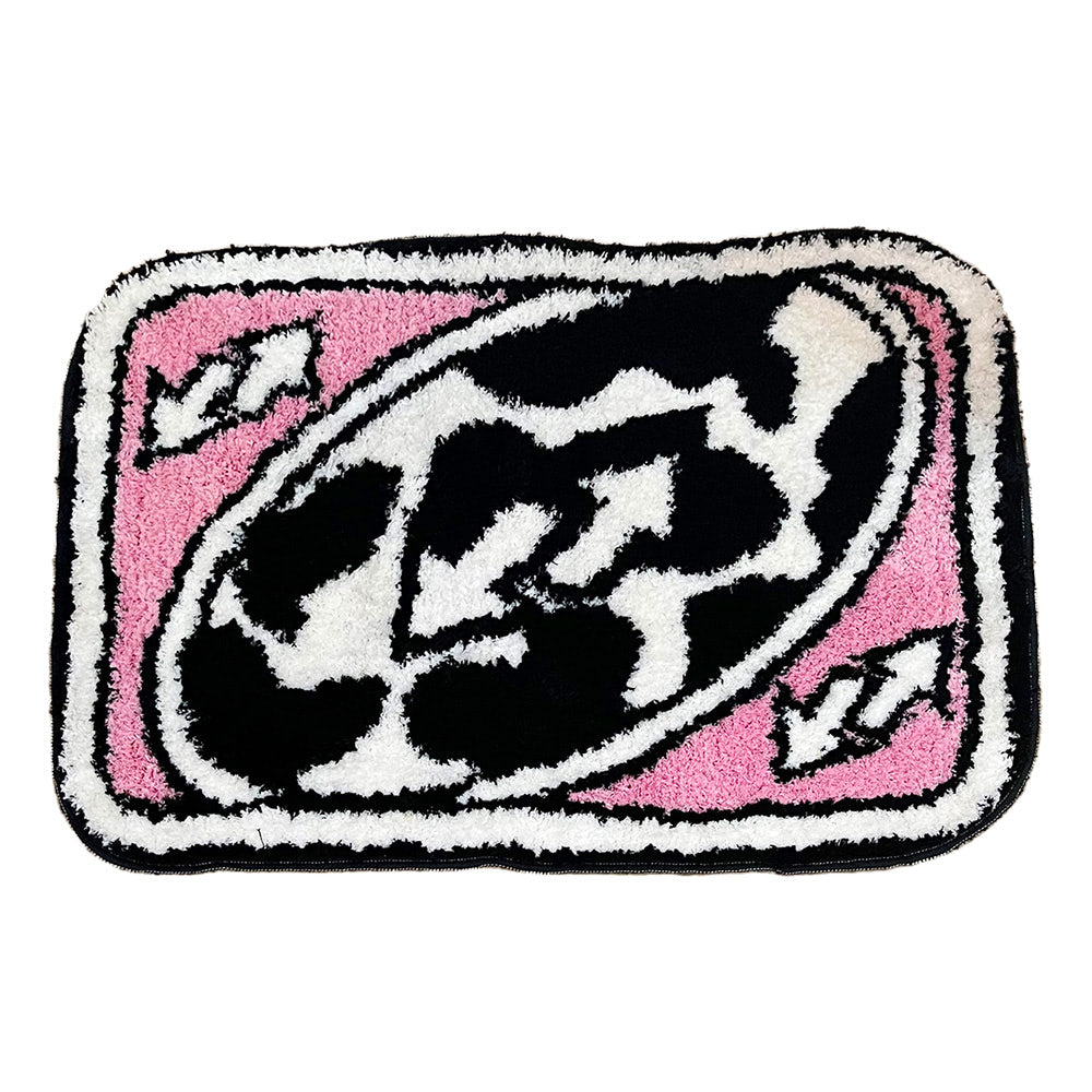 Odwrotna karta dywanik z włochatym akcentem