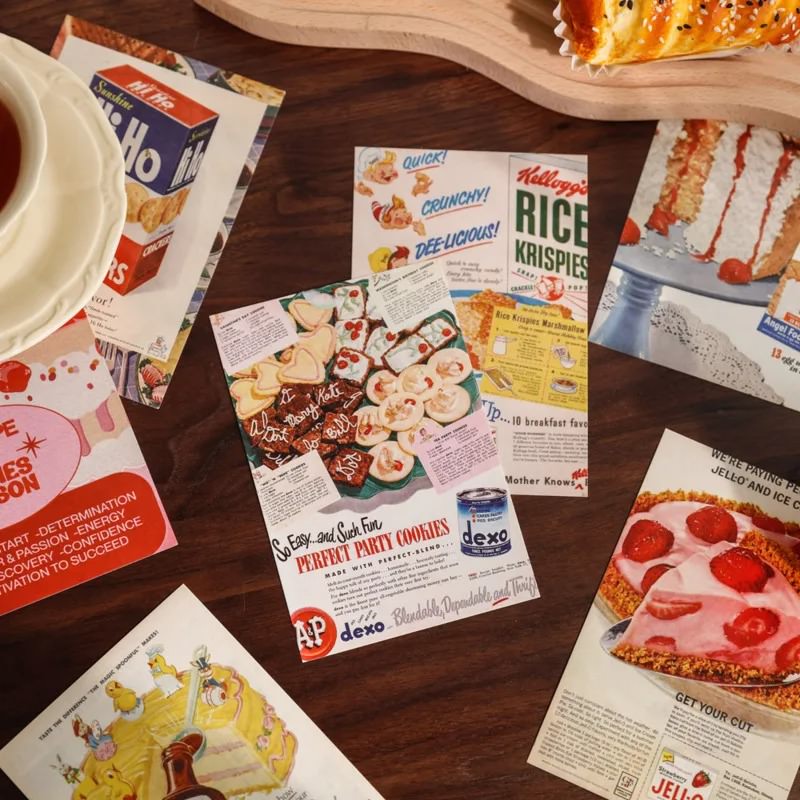 Wsporniki plakatów z cukierkami vintage na ścianę zestaw kart