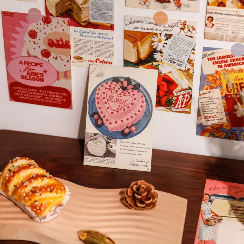 Wsporniki plakatów z cukierkami vintage na ścianę zestaw kart