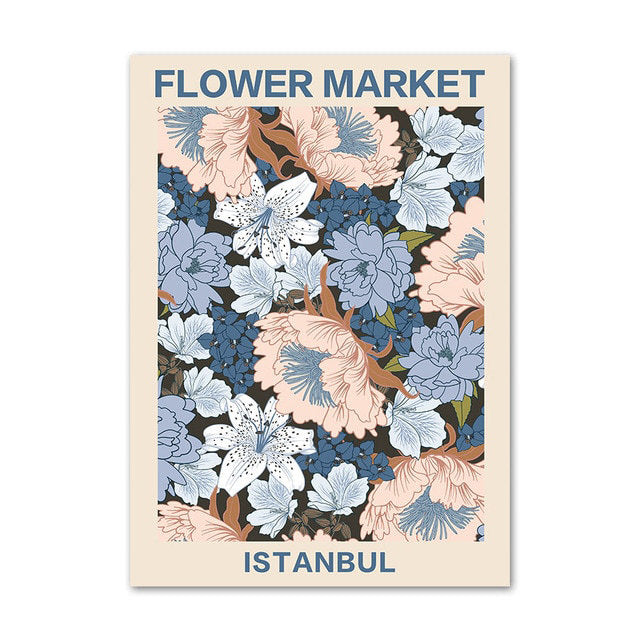 Wintage Pale Floral Art Canvas Posters