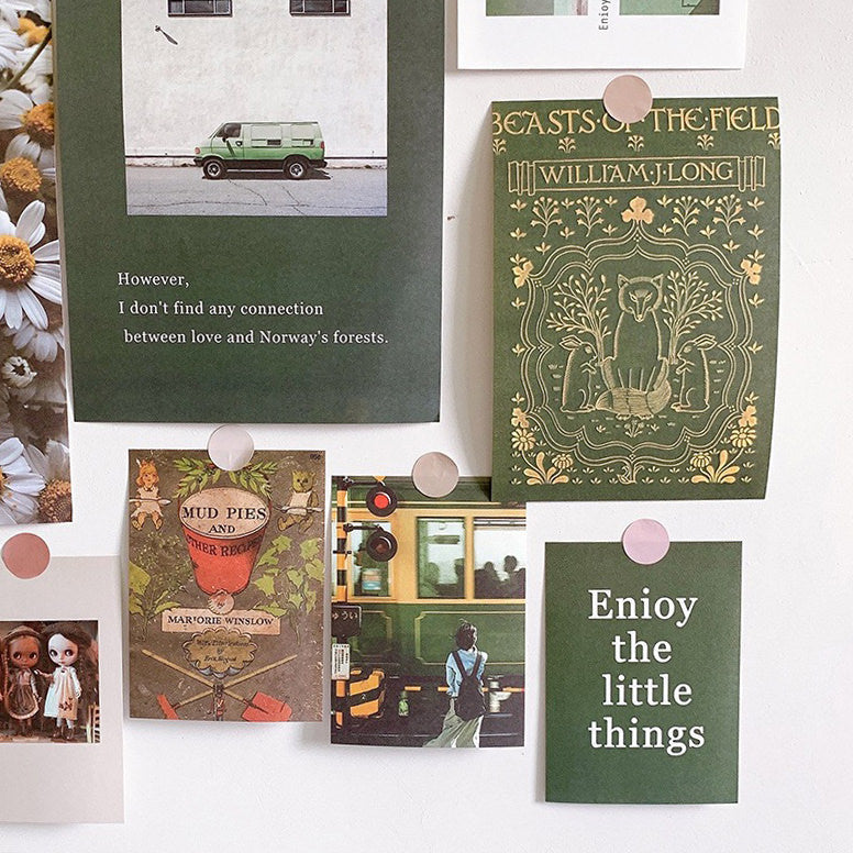 Vintage Art Kolaż Kart na Ścianę